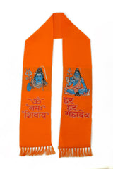 Har Har Mahadev Woven Khes Muffler 10 Pieces in Pack