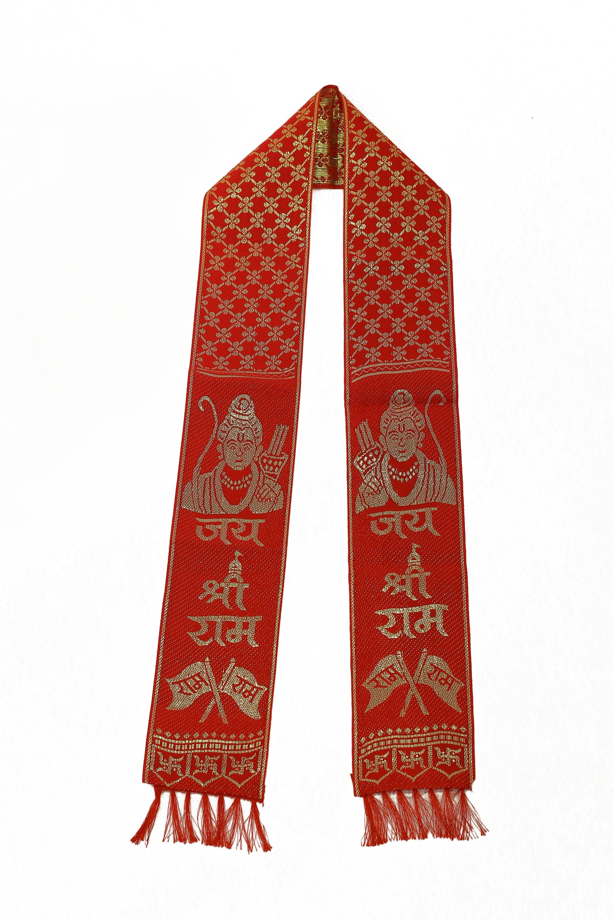 Jay Shree Ram- Combo of 10 Zari Woven Patka